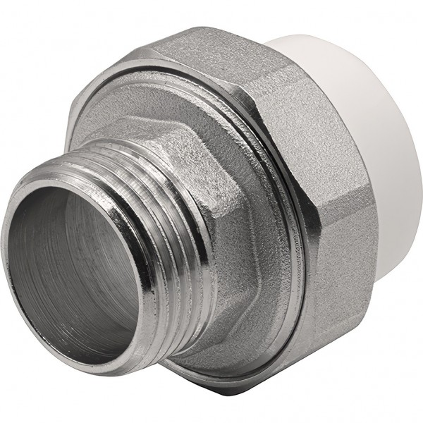 Муфта THERMOLIGHT комбинированная разъемная PP-R НР 32х1quot; белый 5/100