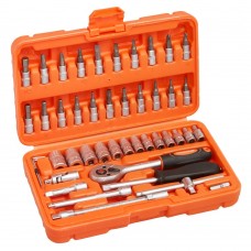 Набор инструментов PIT MaxPiler MXT-46-SET (46 предметов, 1/2quot; и 1/4quot;, CrV)