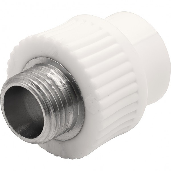 Муфта THERMOLIGHT комбинированная PP-R НР 20х1/2quot; белый 25/225