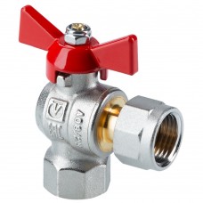 Кран шаровый угловой с накидной гайкой quot;бабочкаquot; ВВ ВН ВН 1/2quot; (Valtec VT.266) уп 8 шт