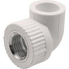 Угольник THERMOLIGHT комбинированный PP-R ВР 20х1/2quot; белый (20/200)