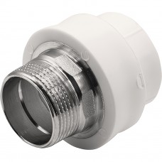 Муфта THERMOLIGHT комбинированная PP-R НР 40х1 1/4quot; под ключ белый (4/48)