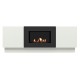 Каминокомплект: Тумба с биокамином Firelight BFP/P-1400L белая+набор керамических дров ель