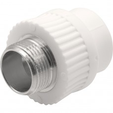 Муфта THERMOLIGHT комбинированная PP-R НР 25х3/4quot; белый (20/140)