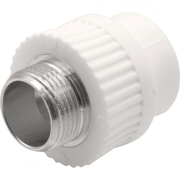 Муфта THERMOLIGHT комбинированная PP-R НР 25х3/4quot; белый 20/140