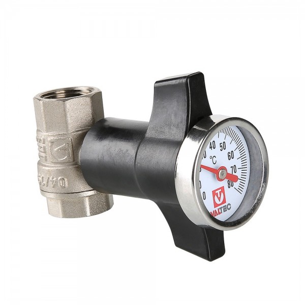 Кран шаровый с термометром ВВ внутренняя резьба 3/4quot; (Valtec VT.808)