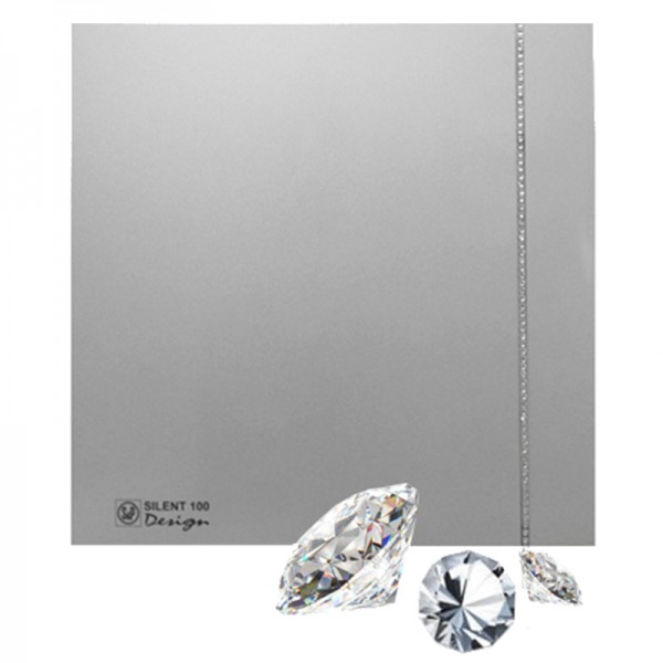 Накладной вентилятор Soler Palau SILENT-100 CZ SILVER 
DESIGN SWAROVSKI